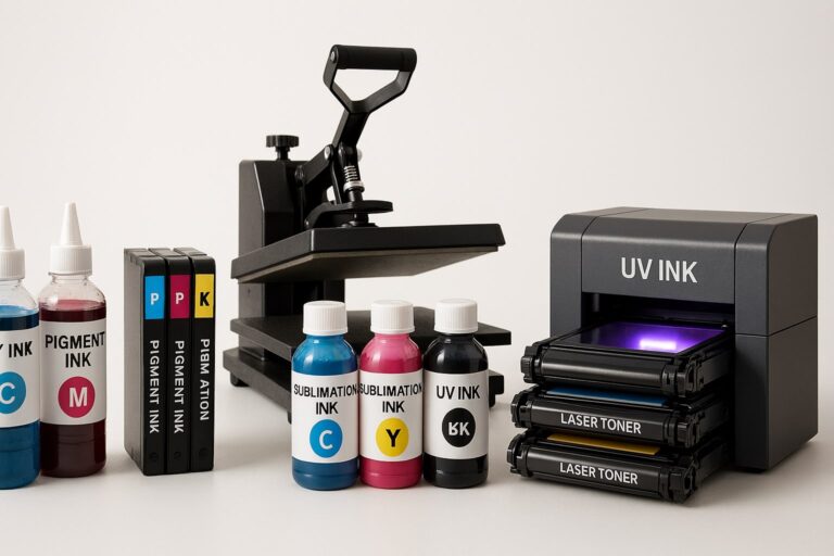 Perbandingan lima jenis tinta printer: dye, pigment, sublimasi, toner laser, dan tinta UV untuk kebutuhan cetak berbeda