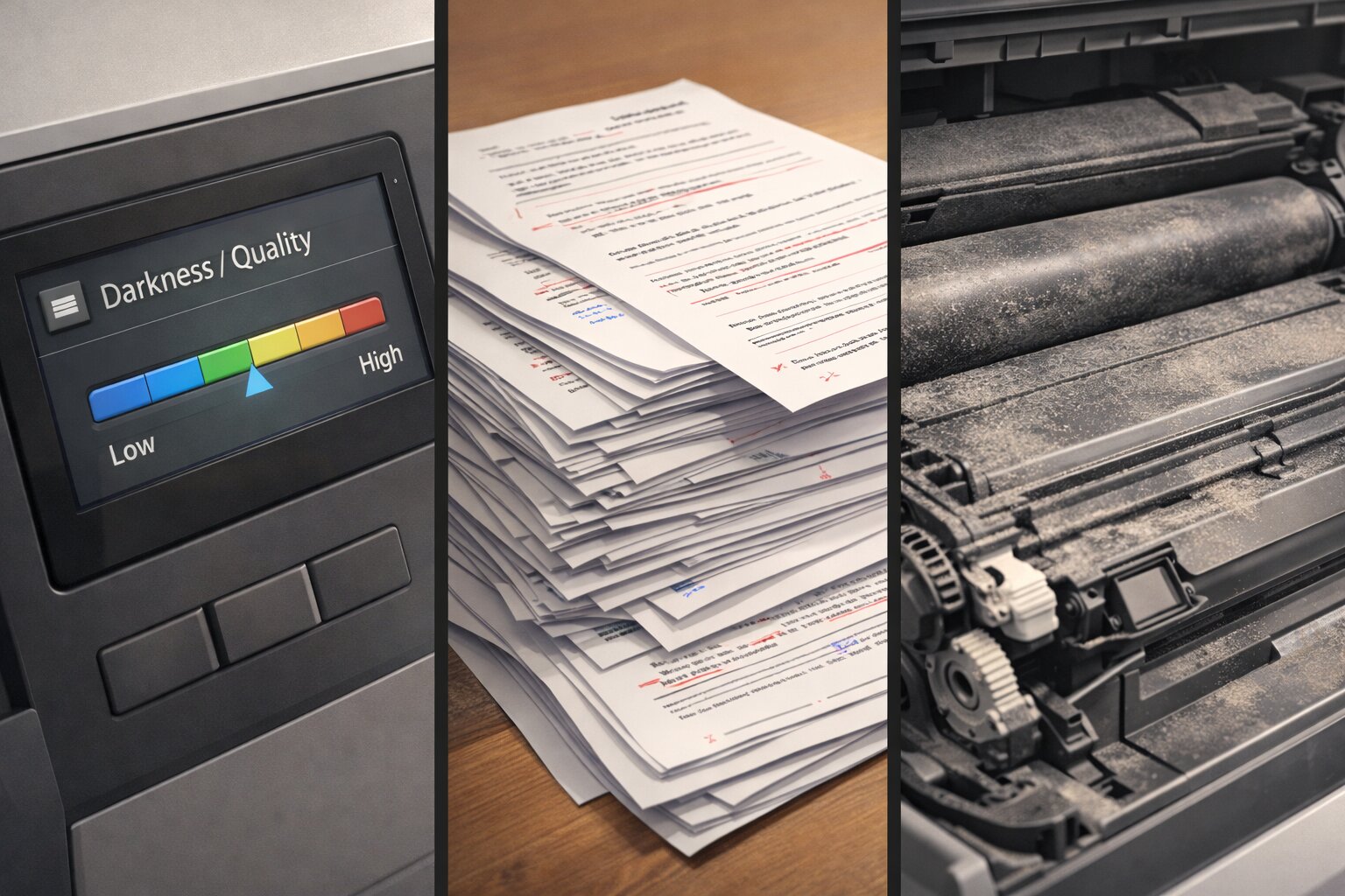 Penyebab toner cartridge cepat habis: pengaturan cetak terlalu gelap, cetak berulang, dan kurang perawatan printer