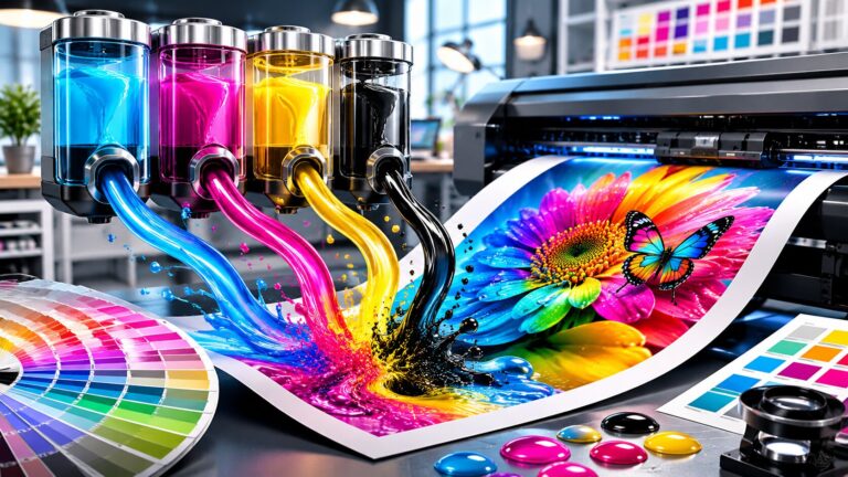 Ilustrasi sistem warna CMYK untuk meningkatkan kualitas hasil cetak warna