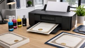 Tinta art paper untuk print ijazah agar hasil cetak tajam dan tidak mudah pudar