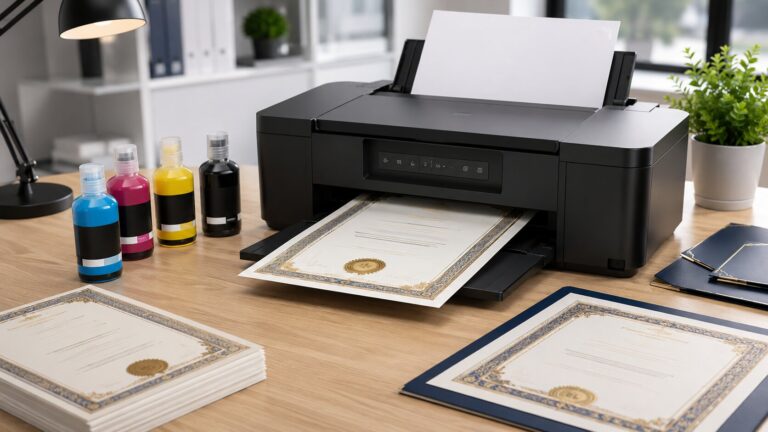 Tinta art paper untuk print ijazah agar hasil cetak tajam dan tidak mudah pudar